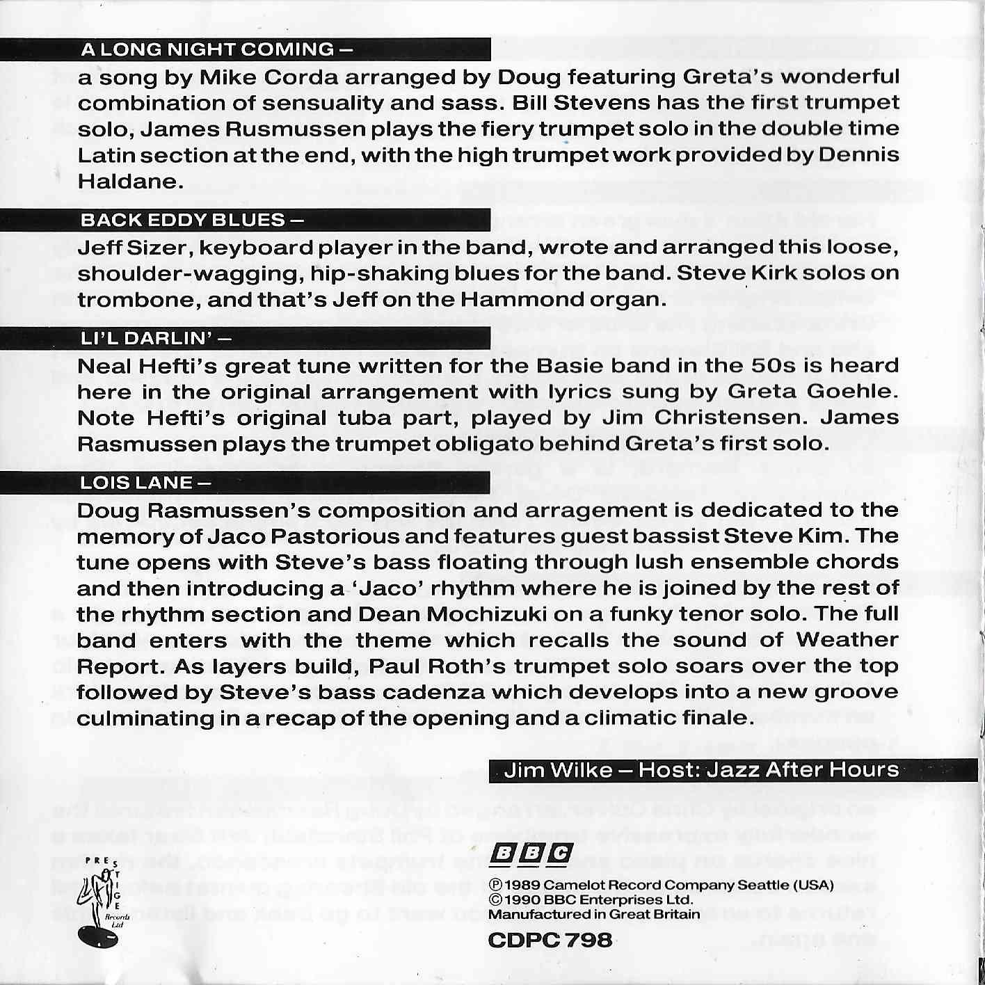 Middle of cover of CDPC 798